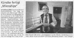Peter Koppen PRESSE: Haller Tagblatt, 29.06.2010, S.29