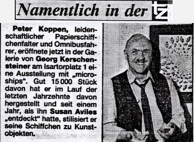Peter Koppen PRESSE: TZ Mnchen, 15.10.1985